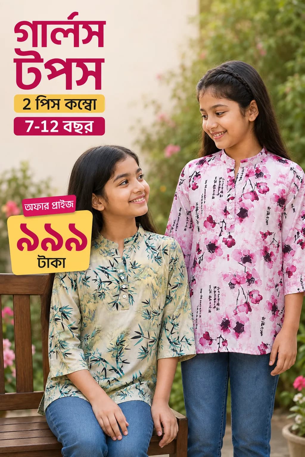 Girls Tops 2 Pcs Combo MGTC-401