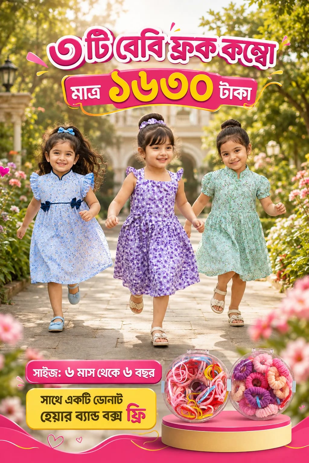 Baby Frock 3Ps Combo - MBFC-802